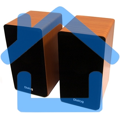 Акустическая система Dialog AST-20UP - акустические колонки 2.0, 6W RMS, Cherry, питание от USB