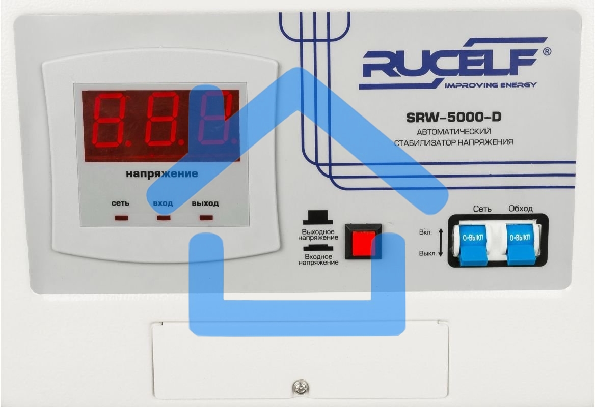 Стабилизатор RUCELF SRW-5000-Dоднофазный, цифровой 220В 5000ВА вх.:140-260В НАСТЕННЫЙ
