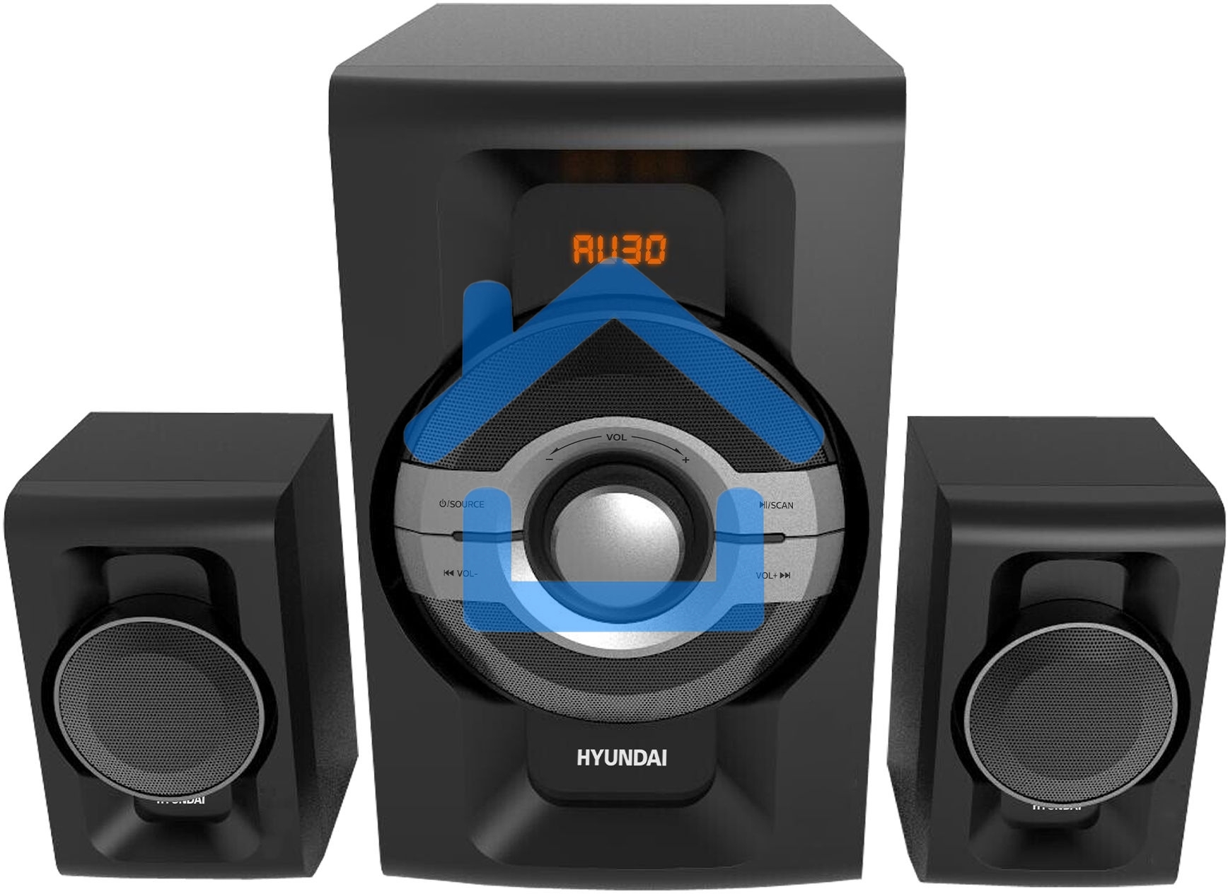 Микросистема Hyundai H-MS1403 черный 60Вт FM USB BT SD