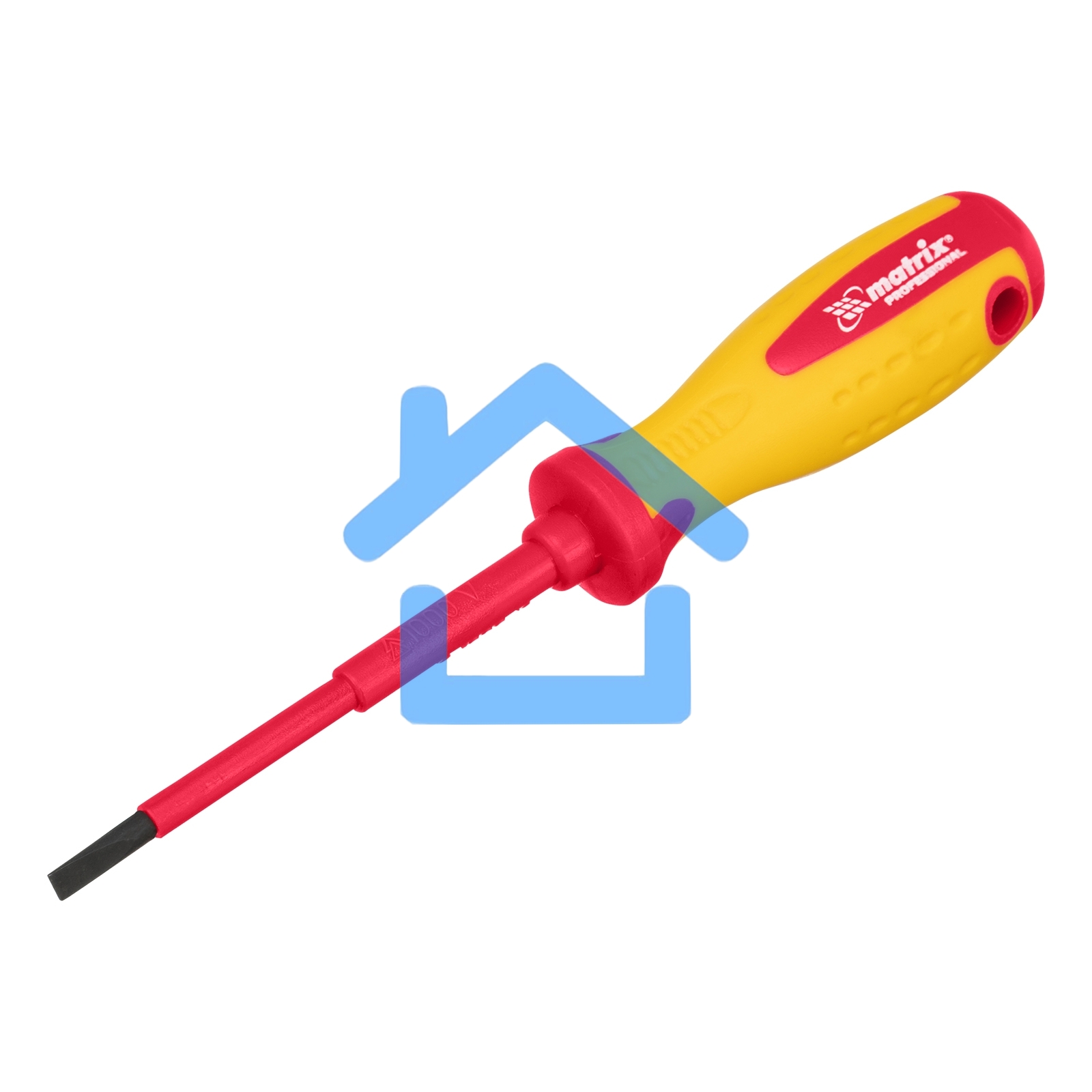 Отвертка Insulated, SL4,0 x 100 мм, CrMo, до 1000 В, двухкомп.рукоятка Matrix