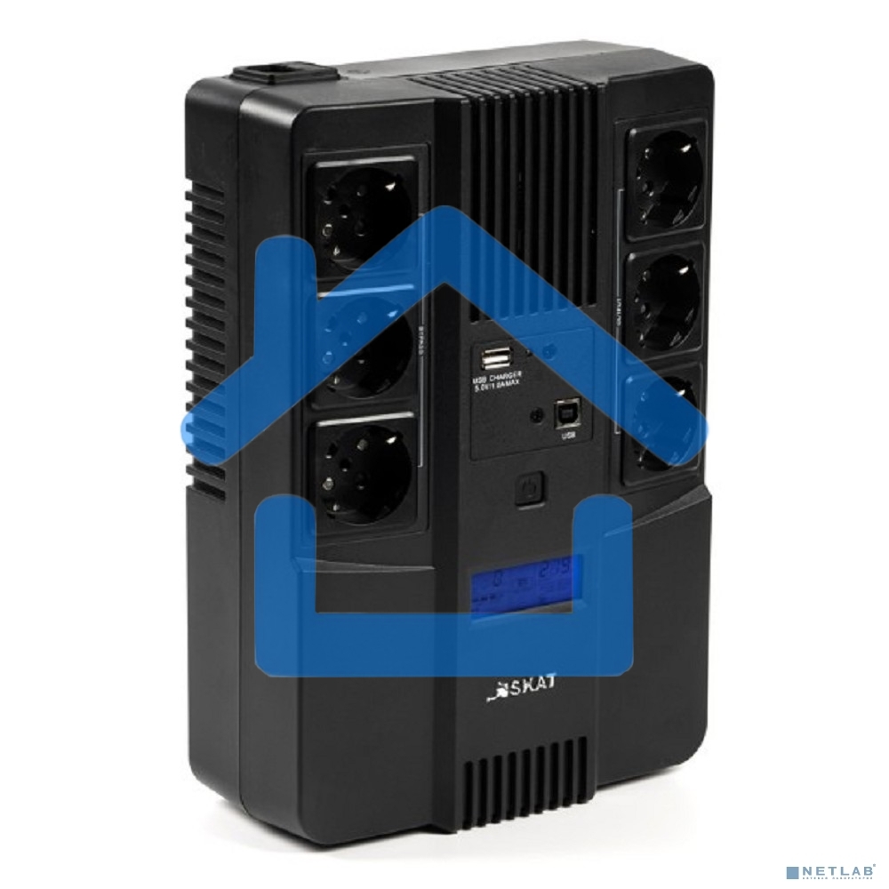 Источник бесперебойного питания Бастион SKAT-UPS 800-AID-IN-1x9 220В 480Вт дисплей 1АКБ 9Ач внутр. меандр. (8935)