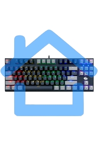 Проводная механическая клавиатура Gembird KB-G600-1, 87кл, Rainbow, коричн.свитчи, 1.8м, черная