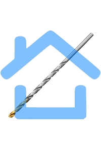 Сверло спиральное по металлу Denzel 4 х 119 мм, Р6М5, Golden Tip, удлиненное