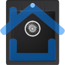 Мойка GRANFEST URBAN 240 1-чаша 400*490мм, монтаж: врезной, материал: кварц, черный