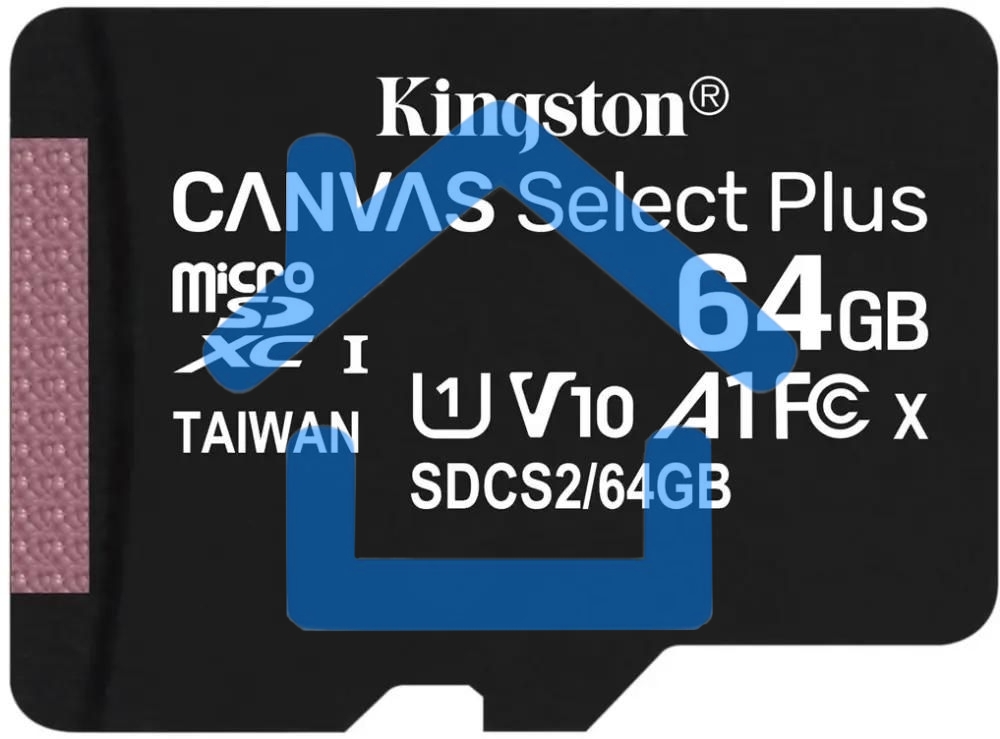 Флеш карта microSDHC 64Gb microSDXC Class10 Kingston <SDCS2/64GbSP> Class10 UHS-I Canvas Select up to 100MB/s