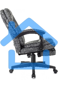 Кресло руководителя Бюрократ CH-868MSG-BF 3C1 серый, крестов. пластик, подст. для ног, пластик черный