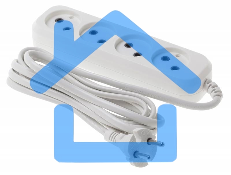 Сетевой удлинитель Buro BU-PSL4.3/W 3м (4 розетки) белый (пакет ПЭ)