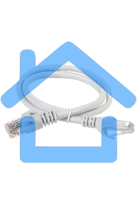 Коммутационный шнур ITK (патч-корд), кат.5Е UTP, LSZH, 1м, серый