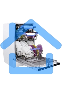 Встраиваемая посудомоечная машина Maunfeld MLP-08IMR, черный, 44.5 см, 10 компл., 47 дБ, класс A++