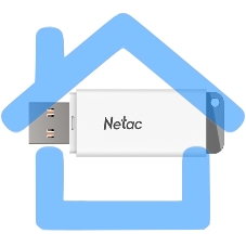 Флешка USB Netac U185 128 Gb <NT03U185N-128G-20WH>, USB 2.0, с колпачком, пластиковая белая