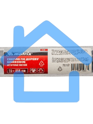 Сверло по дереву Matrix шнековое, 28 х 600 мм, 6-гранный хвостовик