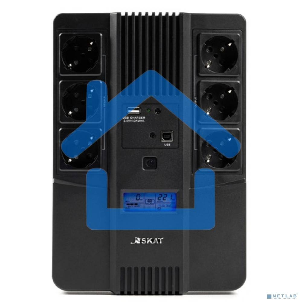 Источник бесперебойного питания Бастион SKAT-UPS 800-AID-IN-1x9 220В 480Вт дисплей 1АКБ 9Ач внутр. меандр. (8935)