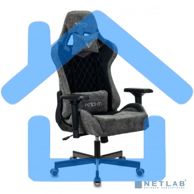 Кресло игровое Бюрократ VIKING 7 KNIGHT B FABRIC черный текстиль/эко.кожа крестовина металл/пластик