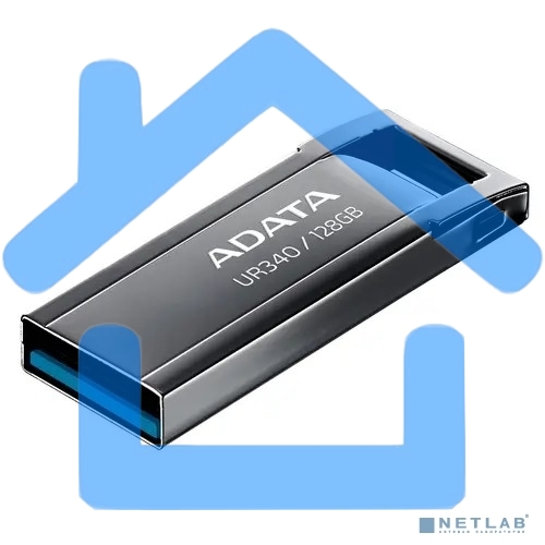 Флешка USB ADATA UR340 (AROY-UR340-128GbK), 128Gb, USB 3.2, R/W 100/30, черный