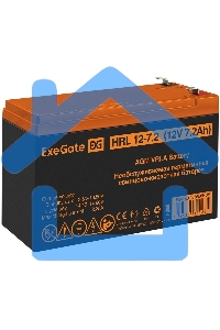 Батарея ExeGate EX285658RUS HRL 12-7.2 (12V 7.2Ah, 1227W, клеммы F2)