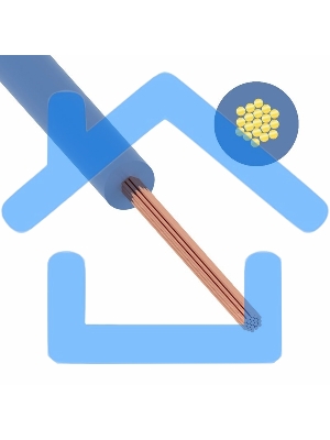 Провод ПуГВ (ПВ-3) 16 мм² 100 м синий ГОСТ 31947-2012,ТУ 16-705. 501-2010