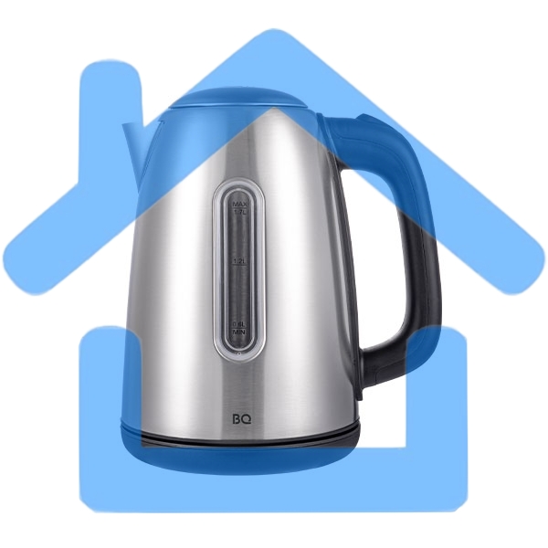 Чайник электрический BQ KT1822SW черный/стальной, мощность 2200Вт, Максимальный объем 1.7л