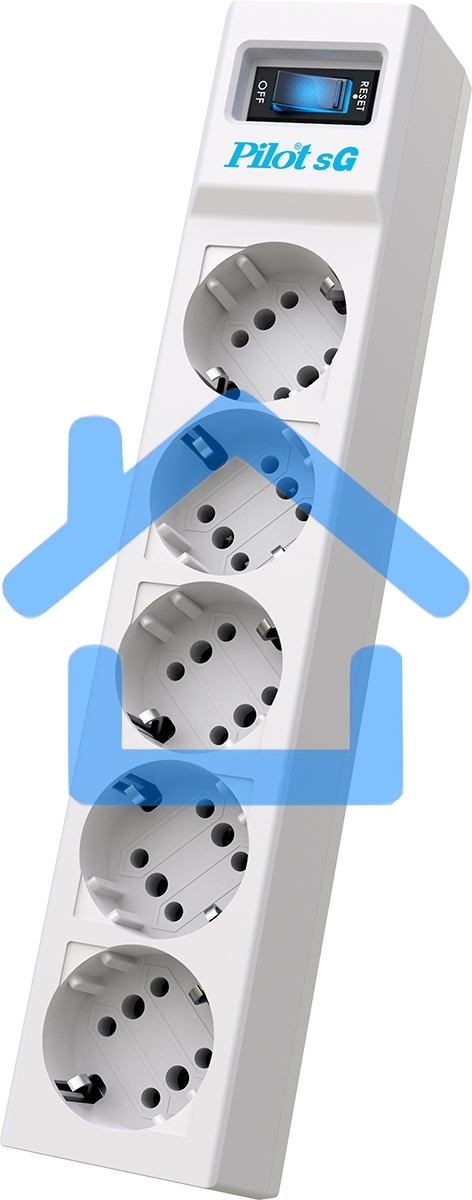 Сетевой фильтр ZIS PILOT Surge protector Pilot SG5 5 outlets (GP), 10A / 2.2kVt, automatic circuit-breaker, 1.8 m