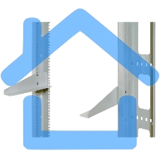 Комплект опорных кронштейнов для стоек под тяжелое оборудование,(УО-СТК/УО-КО) !2шт. в упаковке!