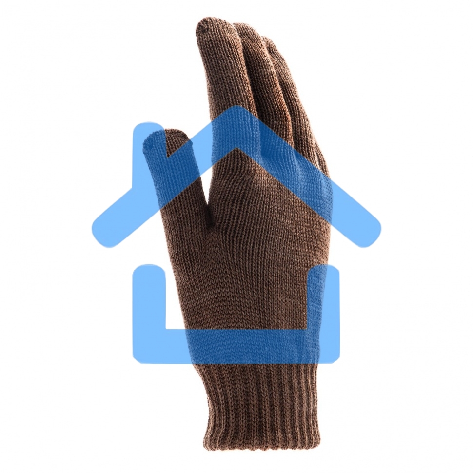 Перчатки трикотажные, двойные, полушерстяные, Россия Сибртех