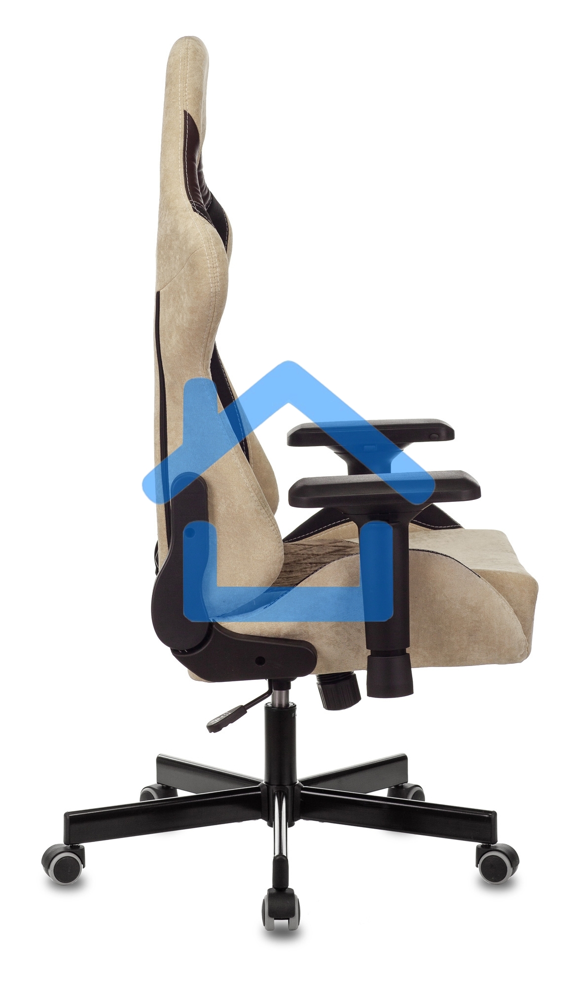 Кресло игровое Бюрократ VIKING 7 KNIGHT BR FABRIC коричневый текстиль/эко.кожа крестовина металл/пластик