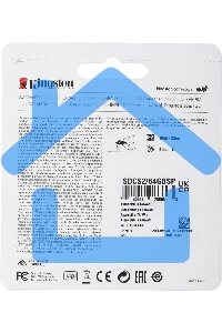 Флеш карта microSDHC 64Gb microSDXC Class10 Kingston <SDCS2/64GbSP> Class10 UHS-I Canvas Select up to 100Mb/s