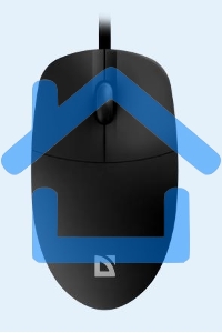 Мышь проводная Defender Azora MB-241 черный, 1200 dpi, USB, кнопки - 3