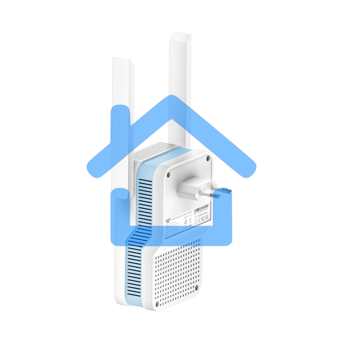 Повторитель беспроводного сигнала Cudy RE1200 AC1200 10/100BASE-TX/Wi-Fi белый