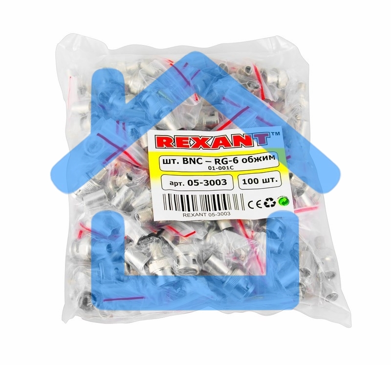 Разъем штекер BNC RG-6 обжим Rexant