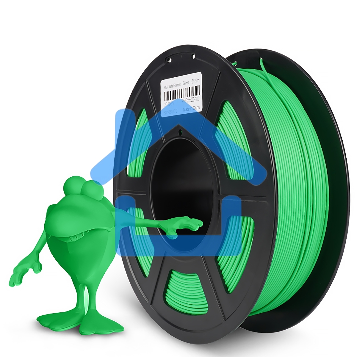Филамент NVPRINT PLA Matte Green для 3D печати диаметр 1.75мм длина 330 метров масса 1 кг
