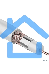 Кабель коаксиальный PROconnect RG-6U+Cu, 75 Ом, Cu/Al/Cu, 48%, бухта 100 м, белый