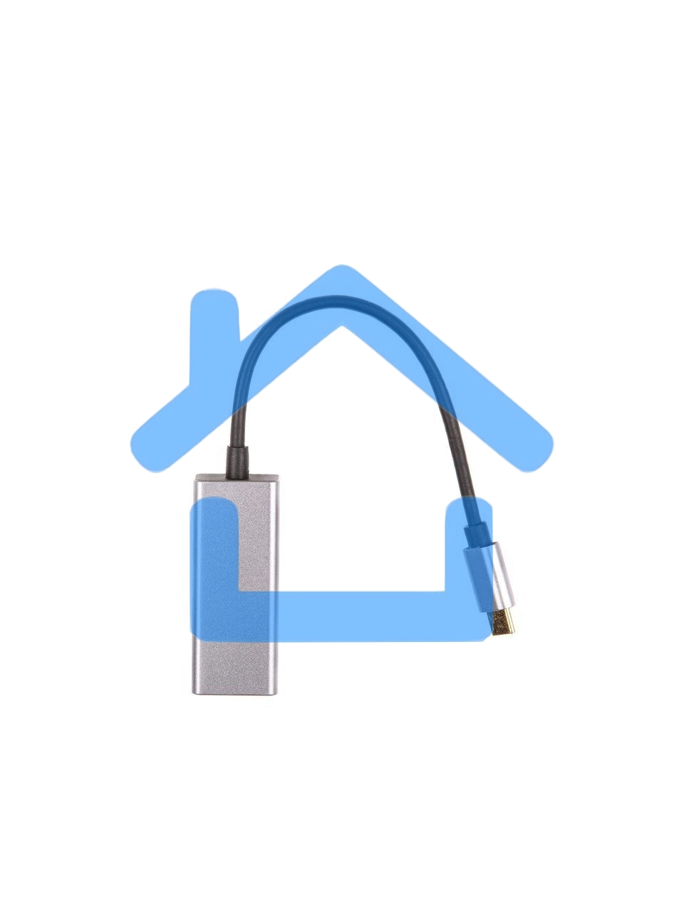 Кабель-переходник USB 3.1 Type-C -->RJ-45 1000Mbps Ethernet, Aluminum Shell, 0.15м VCOM <DU320M>