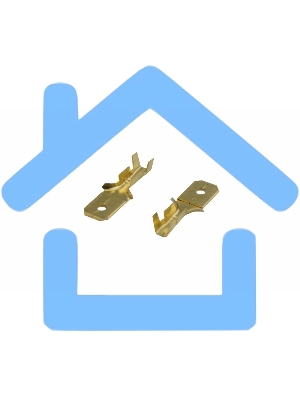 Клемма плоская штекер 6.3 мм 0,5-1.5 мм² (РП-п 1.5-(6.3) L = 20 мм) Rexant