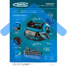 Переноска для инструмента, 400х225х300мм, пластиковое дно, наплечный ремень Gross