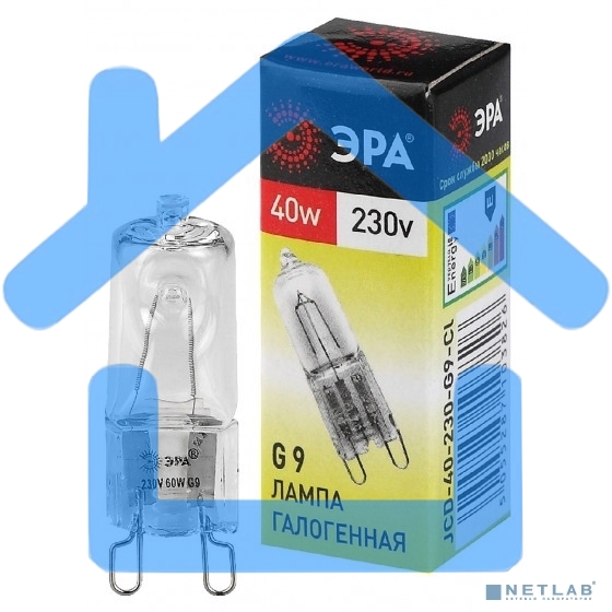 Лампа галогенная ЭРА G9-JCD-40-230V-Cl(100/1000/35000)