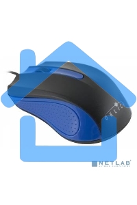 Мышь проводная Oklick 225M черный/синий, 1200 dpi, USB, кнопки - 3