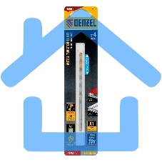 Сверло спиральное по металлу Denzel 4 х 119 мм, Р6М5, Golden Tip, удлиненное