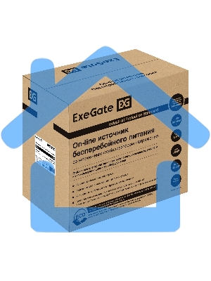 Источник бесперебойного питания On-line ExeGate PowerExpert TL-1000.LCD.AVR.2SH.USB.RS232.SNMP 1000VA/1000W, On-Line, PF=1, LCD, 2*Schuko, RS232, USB, SNMP-slot, встроенные батареи 12V 7.2Ah - 2шт, Tower, металлический корпус, черный