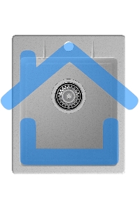 Мойка GRANFEST URBAN 240 1-чаша 400*490мм, монтаж: врезной, материал: кварц, серый