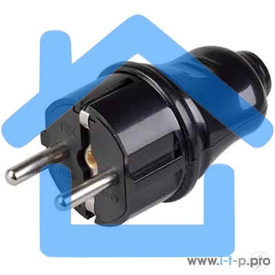 Розетка Iek ERP10-16-01-K02 РПп10-02-Ст разборная прямая с з/к 16А черная
