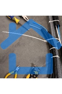 Хомут-стяжка кабельная нейлоновая Rexant 400 x4,8 мм, белая, упаковка 100 шт.