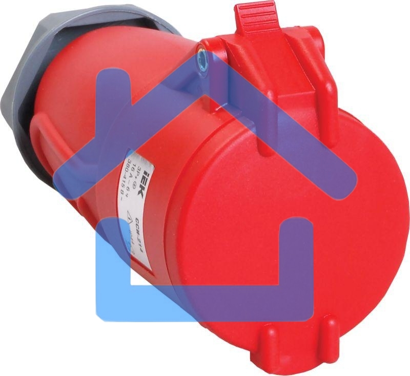 Розетка переносная Iek PSN22-016-4 ССИ-214 16А-6ч/380-415В 3Р + РЕ IP44 MAGNUM ИЭК