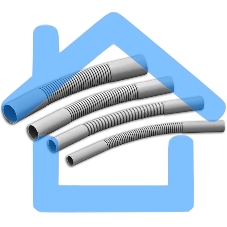 Поворот гибкий гофр. для трубы d16 Рувинил П01416