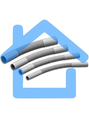 Поворот гибкий гофр. для трубы d16 Рувинил П01416