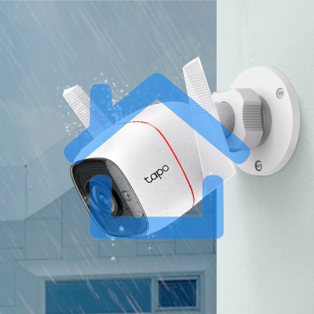 Видеокамера IP TP-Link Tapo C310 White 3MP indoor & outdoor IP camera, 30m Night Vision, IP66 dust & waterproof, Motion Detection and Notification, 2-way Audio, supports Micro SD card storage, easy setup with APP