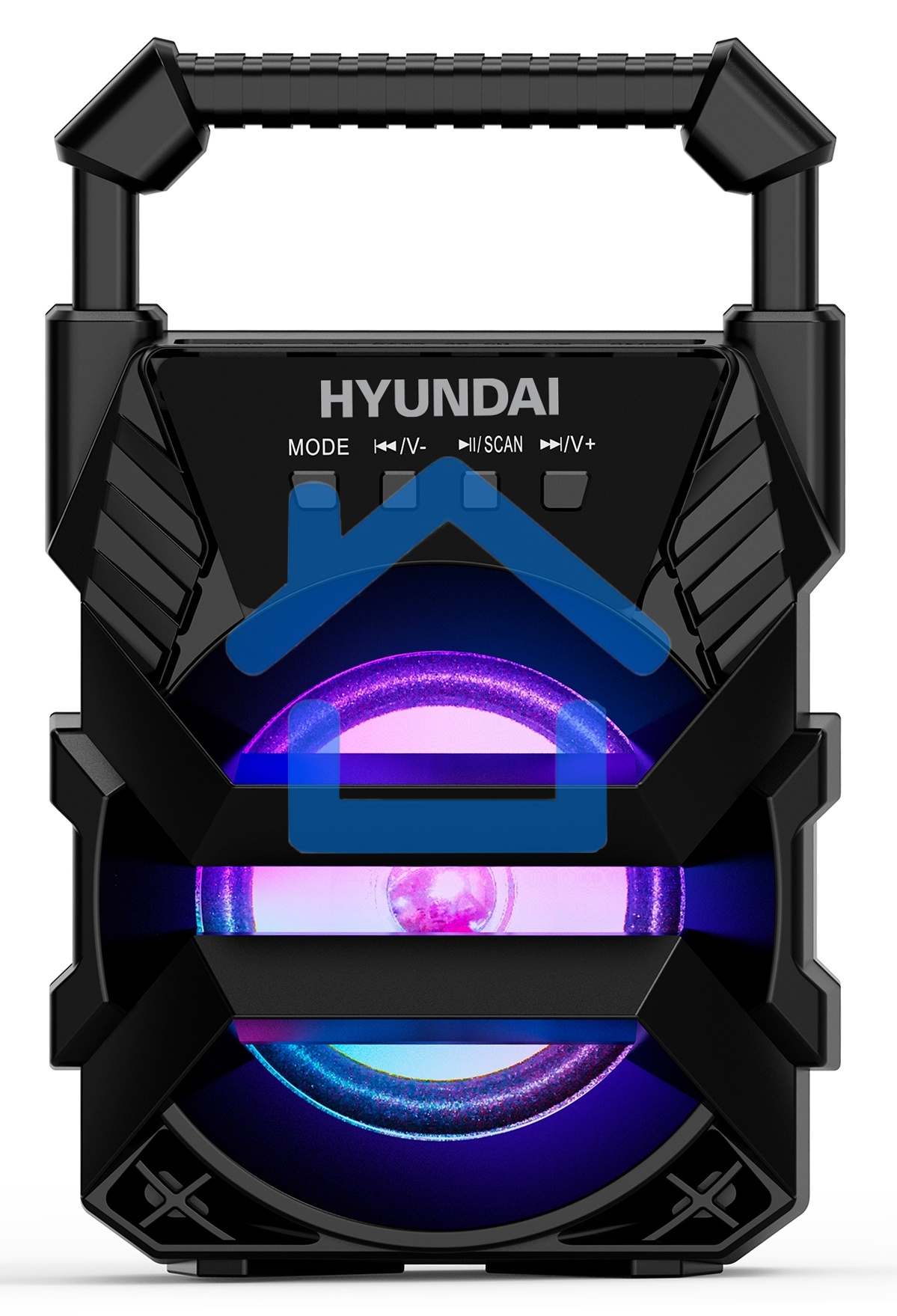 Колонка портативная Hyundai H-PS1000 черный 9 Вт 1.0 BT/USB 10м 500mAh