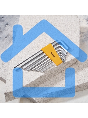 Набор ключей имбусовых HEX KRANZ 2,0-12 мм, CrV, 9 шт., удлиненные