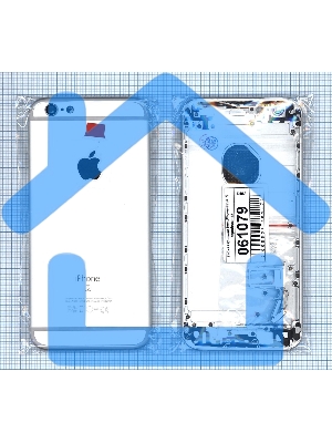 Задняя крышка для iPhone 6S (4.7) серебристая