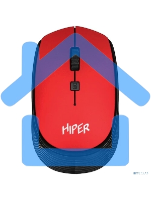 Мышь беспроводная HIPER HOMW-082 красный, 1600 dpi, радиоканал, USB, кнопки - 4