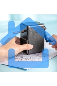 Точилка для карандашей механическая Deli 71160Black, 1 отверстие, пластик, черный